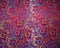 Red-Blue-Multi Polyester Floral Chinese Brocade Woven Fabric By the Yard